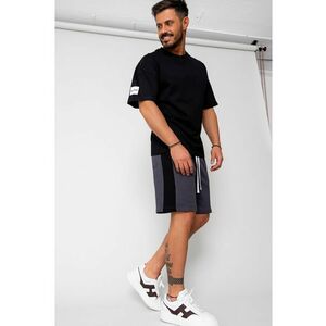 Set LeClub tricou oversized si pantalon scurt Duo Black 15833 imagine