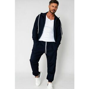 Set Neo hanorac cu fermoar si pantalon Baggy Navy 15561 imagine