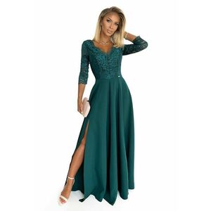 Rochie lunga eleganta din dantela cu crapatura pe picior imagine