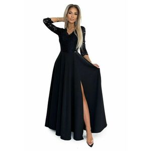 Rochie lunga eleganta din dantela cu crapatura pe picior imagine
