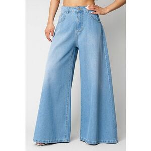Blugi extra largi din denim Blue 16715 imagine