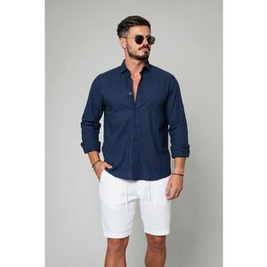 Camasa dIn 100% In Navy New 17534 imagine