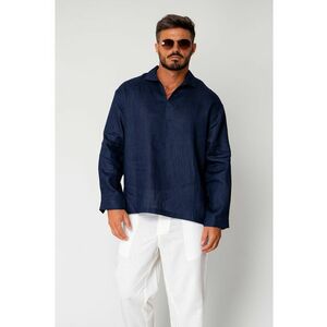 Camasa tip tunica 100% In Navy I 17484 imagine
