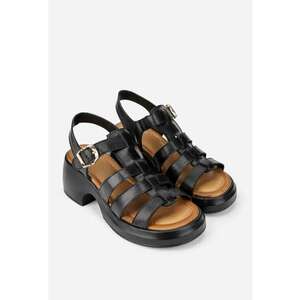 Sandale dama piele neagra imagine