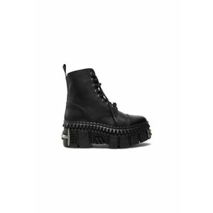 Ghete dama - M-WALL083CCT-S9 - piele ecologica - negru - imagine