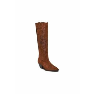 Cizme cowboy - maro - piele naturala - imagine