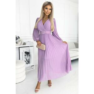 Rochie plisata cu curea in talie - imagine