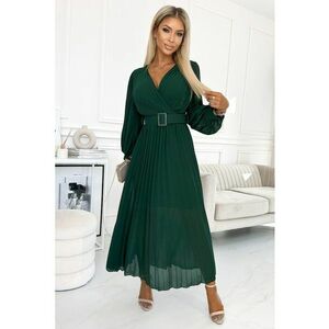 Rochie plisata cu curea in talie - imagine
