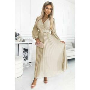 Rochie plisata cu curea in talie - imagine
