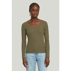 Bluza slim fit cu decolteu in V imagine