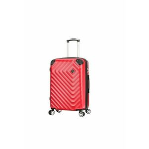 Troler mediu extensibil SW44103 - ABS - cifru - 4 roti duble - 67 cm - rosu imagine