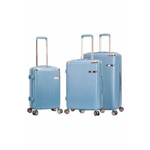 Set trolere SW44303 - fermoar antifurt - 3 piese - policarbonat rezistent - cifru TSA - albastru deschis imagine