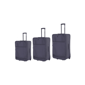 Set trolere extensibile ZC2023 - 1 bagaj de cabina si 2 de cala - poliester - 2 roti - gri imagine