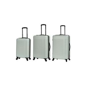 Set trolere 1 bagaj de cabina si 2 de cala - ABS - 4 roti 360° - argintiu imagine