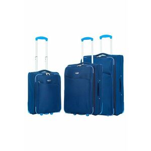 Set trolere extensibile SW233 - 1 bagaj de cabina si 2 de cala - poliester - 2 roti - bleumarin imagine