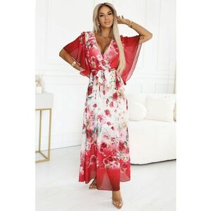 Rochie maxi vaporoasa cu decolteu petrecut - imagine