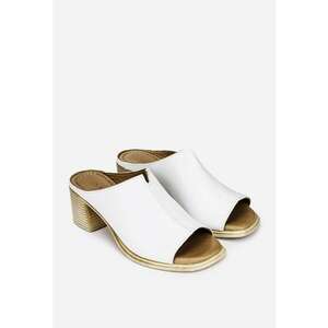 Sandale dama piele alba imagine