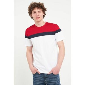 Tricou de bumbac cu decolteu la baza gatului imagine