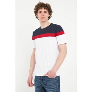 Tricou de bumbac cu decolteu la baza gatului imagine