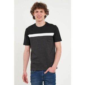Tricou din bumbac cu decolteu la baza gatului imagine