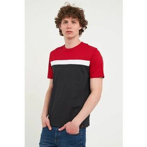 Tricou din bumbac cu decolteu la baza gatului imagine