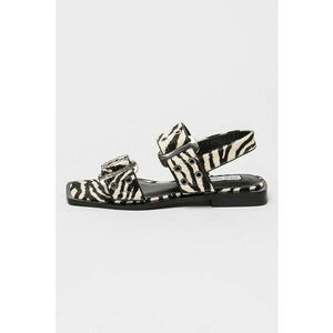 Sandale din piele cu par scurt cu animal print Saria imagine