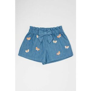 Pantaloni scurti de denim cu detalii brodate imagine