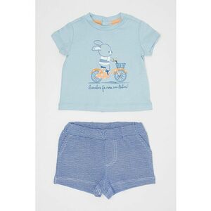 Set de tricou de bumbac si pantaloni scurti - 2 piese imagine