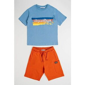 Set de pantaloni scurti si tricou de bumbac - 2 piese imagine