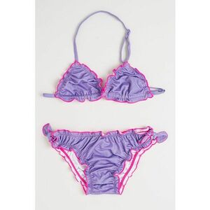 Costum de baie din doua piese cu margini contrastante imagine