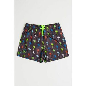 Pantaloni scurti cu model si snur in talie imagine