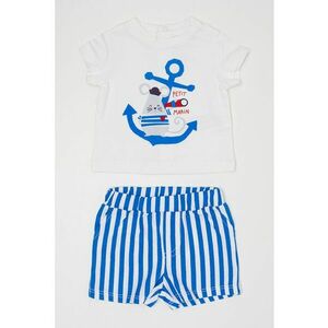 Set de tricou de bumbac si pantaloni scurti cu modele diverse imagine