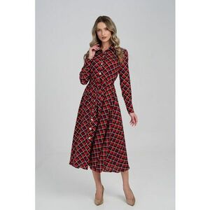 Rochie cu nasturi si model geometric imagine