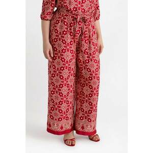 Pantaloni ampli cu model floral imagine