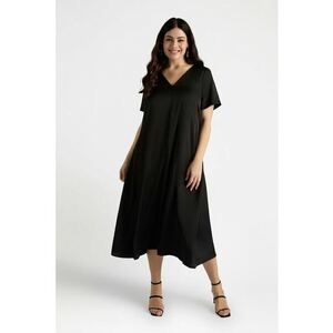 Rochie midi cu decolteu in V imagine