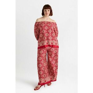 Bluza cu decolteu pe umeri si model oriental imagine