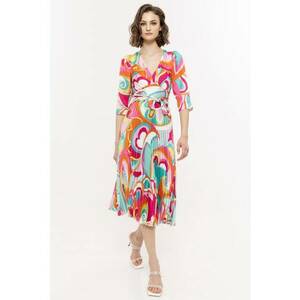 Rochie plisata cu imprimeu imagine
