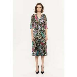 Rochie cu pliuri si animal print imagine