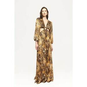 Rochie lunga cu model animal print imagine