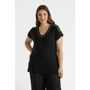 Tricou cu decolteu in V si model uni imagine