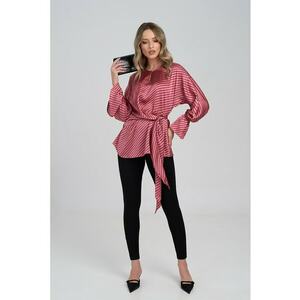 Bluza din satin cu model in dungi imagine