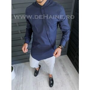 Camasa barbati asimetrica bleumarin slim fit B1310 O3-4.3 imagine