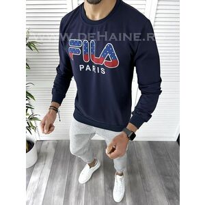 Bluza barbati slim fit bleumarin B9640 D5-2.2 imagine
