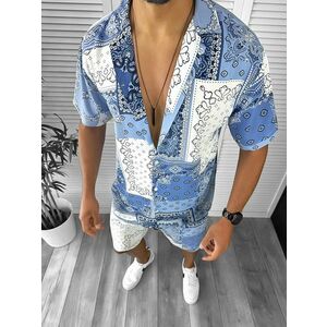 Compleu de vara camasa imprimeu + pantaloni 12753 O2-4.3 imagine