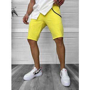Pantaloni scurti casual galbeni 13058 imagine
