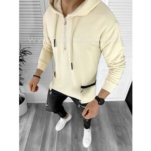 Hanorac barbati bej slim fit K177 D5-4.2 imagine