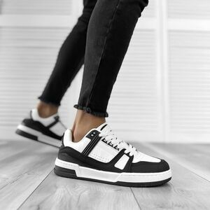 Adidasi barbati casual negri cu alb 071 imagine