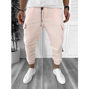 Pantaloni de trening roz pudra conici K020 D6-5.2 imagine