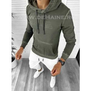 Hanorac barbati kaki slim fit K058 D3-3.4 imagine