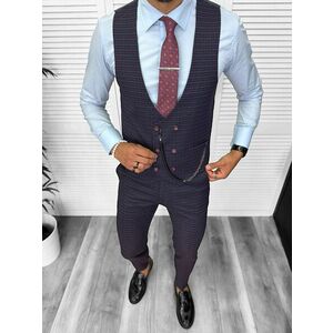 Tinuta barbati smart casual Pantaloni + Camasa+Vesta 13187 imagine